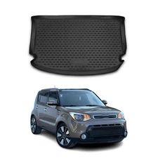 OMAC Cargo Mats Liner for Kia Soul 2014-2019 Rear Trunk Waterproof TPE Black