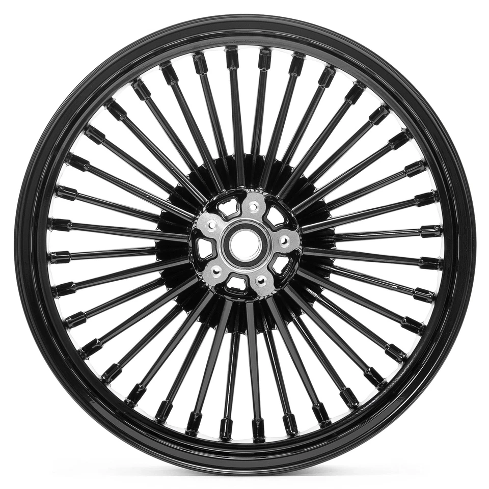 18X3.5 17x6 Fat Spoke cerchi ruota per Harley Softail Fat Boy Dyna Wide Glide - Immagine 2 di 4