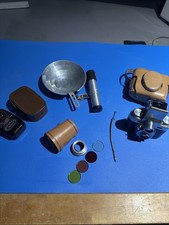 Vintage Bolsey Model C Twin-Lens Reflex, fully working W/ Filter, Flash Gun,