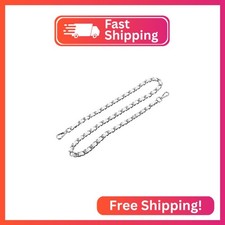 uxcell Purse Chain Strap, 32" Leather Iron Flat Chain Strap Handbag Chains Purse