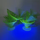 Vintage Anchor Hocking Uranium Glass Sherbet/Dessert Cups Lot of 10