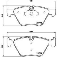 Brembo BremsbeläGe Bremsbelegsatz Vorne System Teves FüR BMW 5Er