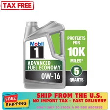 Mobil 1 Advanced Fuel Economy Full Synthetic Motor Oil 0W-16, 5 Quart