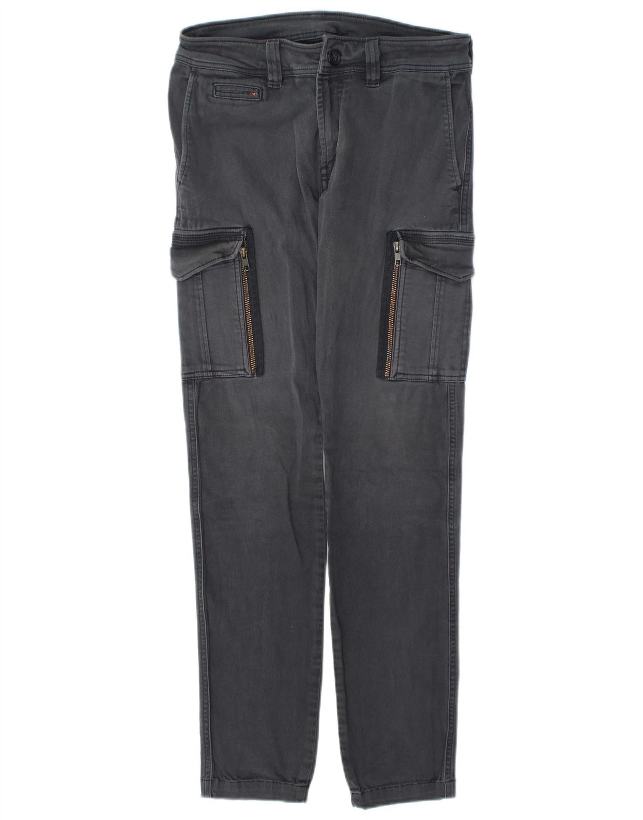 Diesel Mens Joggers Cargo Trousers W29 L31 Grey Cotton TL06