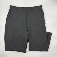 GAP Women Stretch Dress Pant Classic Fit 12 Gray Wool Blend Straight Leg Trouser