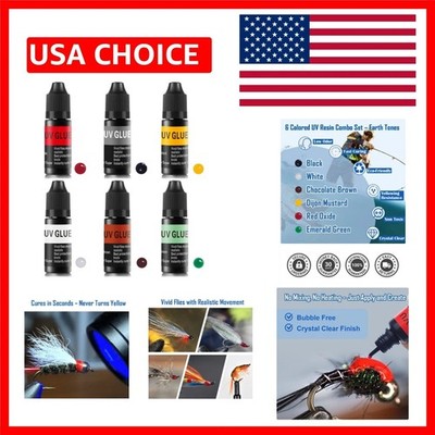 Professional 6 Pack UV Glue Combo - Immediate Cure for Stunning Fly Creations