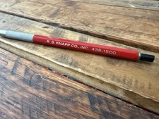 Scarce Vintage RS Knapp Co 438-1500 Mechanical Red Drafting Pencil Made in Italy