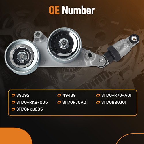 Engine Belt Tensioner with Pulley Assembly For Honda Accord Odyssey Pilot 3.5L - Picture 2 of 18