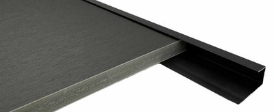 Aluminium Profil Endprofil Schwarz Eloxiert, 2m U Montageprofil