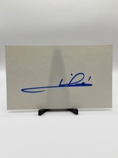Mario Andretti Signed Index Card Auto Indy 500 Champion Racing Legend Blue Ink
