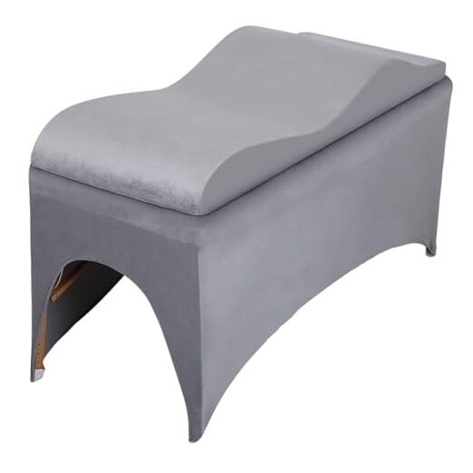 Luxurious Curved Lash Bed Topper & Bed Cover - Ergonomic Massage Bed Grey