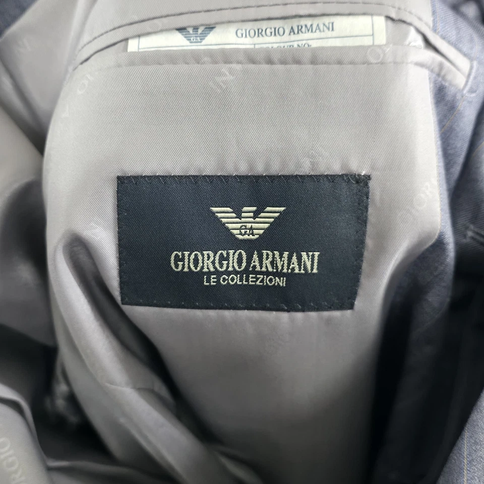 Giorgio Armani Le Collezioni Gray Pinstripe Blazer 48 IT 38US Classy Italy Suit - Image 4 of 4