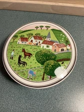 Lidded Trinket Or Candy Box “German Horse Village “ From Naïf Collection