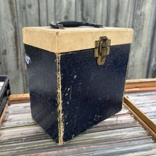 Vintage Blue White 7 45 RPM Record Case VP