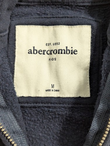 Abercrombie and Fitch Kids Blue Zip Up Hoodie - Size Medium - Picture 4 of 4