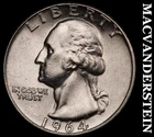 1964-D Silver Washington Quarter-Scarce Better Date No Reserve #i3960