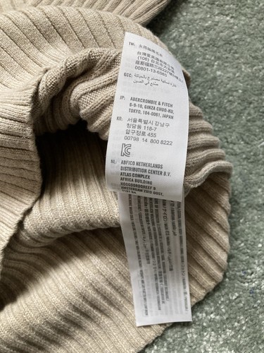 Top donna Hollister taglia grande marrone sabbia elasticizzato cravatta davanti a costine nuovo con etichetta - Foto 14 di 14