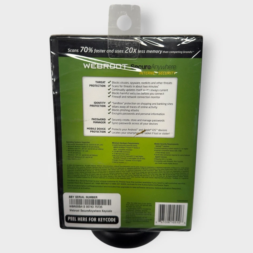 Webroot Secure Anywhere Internet Security Complete 2013 Sealed - Image 2 of 2