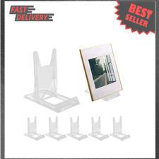6 Pack Acrylic Book Stands Adjustable Display Holder Clear Easel for Home Office
