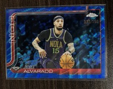JOSE ALVARADO 2025-26 TOPPS CHROME BLUE WAVE REFRACTOR PELICANS /150