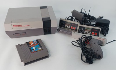 All Original OEM Complete Nintendo NES Console Bundle With Super Mario Bros.