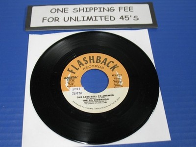 The Fifth Dimension - One Less Bell To Answer /Light Sings -70s Soul 45 VG VINYL