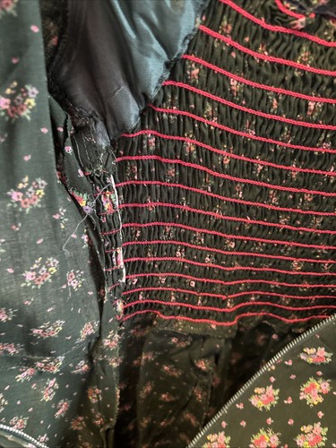 Vintage 1970s Monet of London dress floral prairie cottage-core swing smock Sz14 - Picture 11 of 23