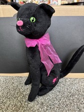 Barbie FAO Schwarz With Love Barbie Black Cat Plush Stuffed Animal 14"