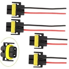 4-Pack H11 H8 880 881 Female Adapter Wiring Harness Socket Wire for LED