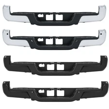 PREENEX Chrome/Black Rear Step Bumper Assembly For Toyota Tacoma 2016 -2023