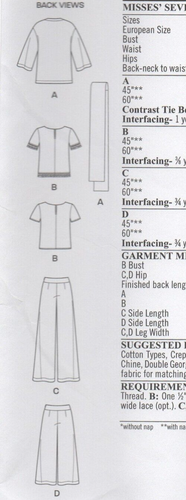 New Look Sewing Pattern 6438 EASY Kimono Jacket Top Trousers Size 10 - 22 New - Picture 11 of 13