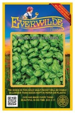 2000 Italian Large Leaf Basil Herb Seeds - Everwilde Farms Mylar Seed Packet