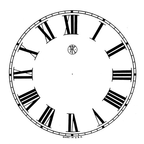 New Replacement Roman Clock Dials Faces Strong Card Paper - Sizes 50mm - 295mm - Picture 15 of 36