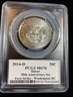 2014-D Kennedy half dollar 90% silver First strike Washington DC PCGS MS70