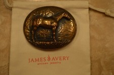 JAMES AVERY RARE VINTAGE RETIRED BRONZE QUARTER HORSE BELT BUCKLE LARGE