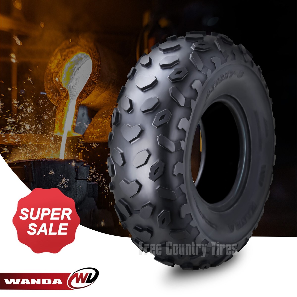 Wanda One Go Kart Atv Tire 145 70 6 145x70x6