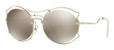 Authentic Miu Miu Sunglasses SMU50S ZVN-1C0 Pale Gold Frames 57MM ST 