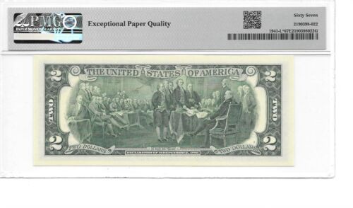 2017A* San Francisco Star $2 FRN (L* Block) PMG 67 EPQ Superb Gem Uncirculated - Picture 4 of 6