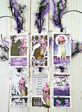 6 Halloween Handmade Gift Tags Scrapbooks Junk Journals Bookmarkers Crafts