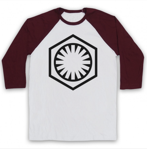 FIRST ORDER LOGO UNOFFICIAL STAR WARS SITH SYMBOL FILM 3/4 SLEEVE BASEBALL TEE - Picture 12 of 16