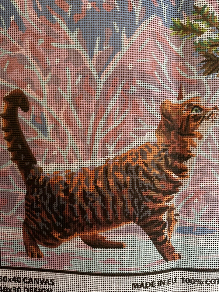 Printed Needlepoint Canvas Only Collection D Art 40x50 Cm Cat - Image 3 of 4