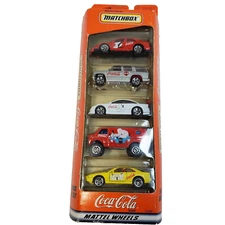 Vintage Coca Cola Matchbox Cars1998 5 Pack Gift Set Mattel Wheels #35999 NIB