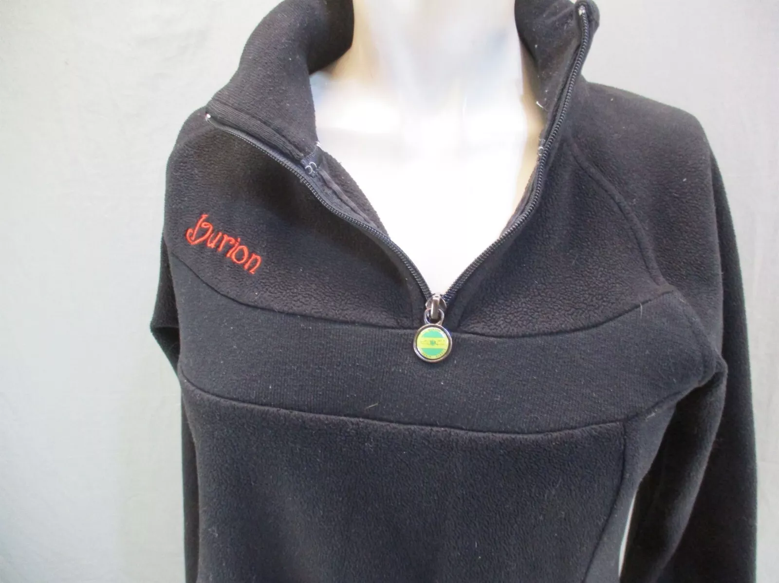 burton 1/2 zip stand collar athletic fleece pullover 