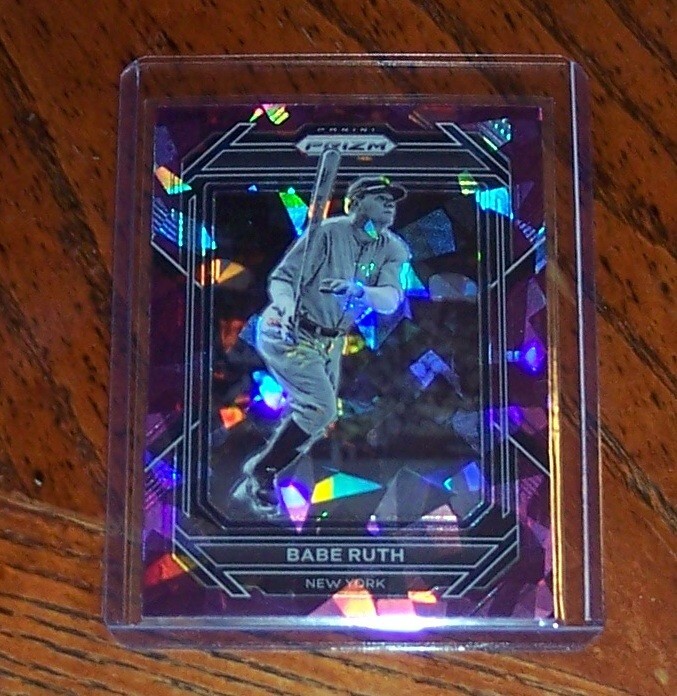 Babe Ruth -2023 Panini Prizm - Purple Cracked Ice Prizm- #2