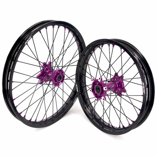 KKE 21-18 Enduro Wheels For Surron Ultra Bee 2024 eBike Spoked Rims Purple Hubs - Picture 2 of 13