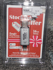 Picture Keeper Connect 16 GB Photo Backup Silver Flash Drive Android Apple NIP