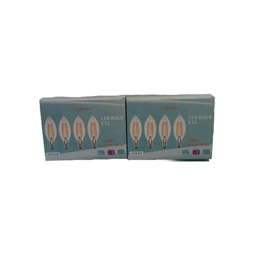 2 Pack Ligheet Led Bulb E12 2700K WARM WHITE