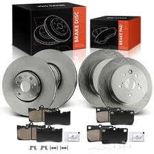 Front & Rear Disc Brake Rotors & Ceramic Brake Pads for Lexus GS350 GS430 IS350