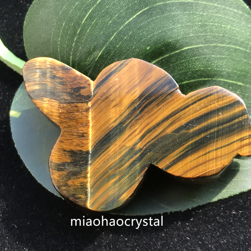 Quarzo occhio di tigre naturale superiore 2" cristallo intagliato a mano serpente decorazione Reiki.2pz - Foto 9 di 11