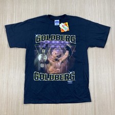 Vintage Tultex Shirt Lg Black WCW Goldberg Graphic World Championship Wrestling